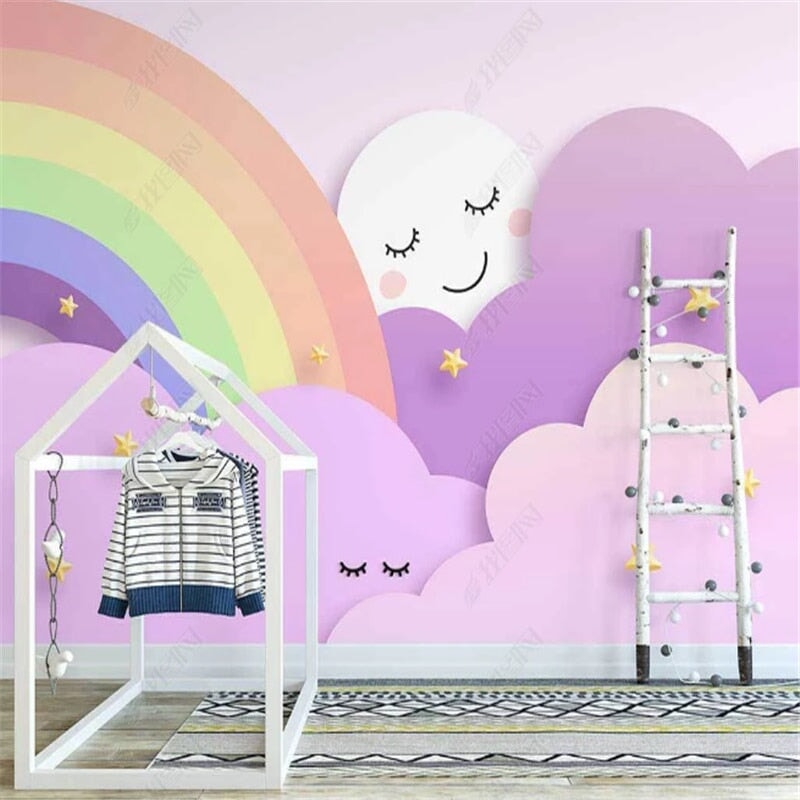 Papier Peint Chambre Fille Violet | Le Petit Intissé