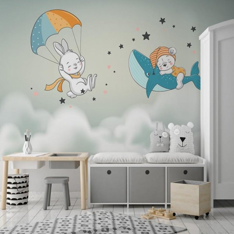 Chambre de Bébé avec papier Peint | Le Petit Intissé