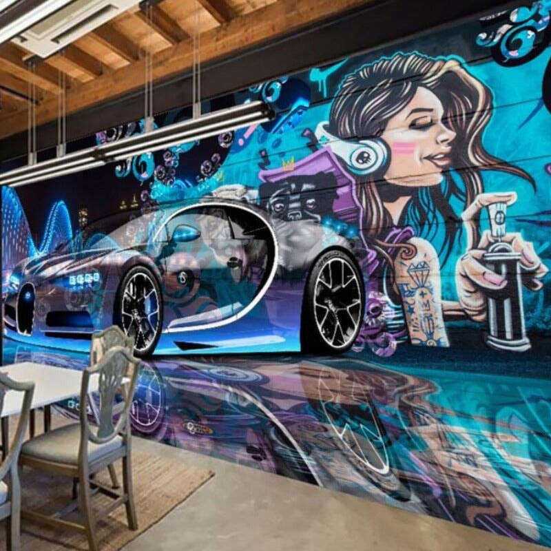 Papier Peint avec Graffiti | Le Petit Intissé