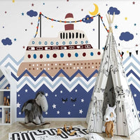 Thumbnail for Papier Peint Panoramique Bateau | Le Petit Intissé