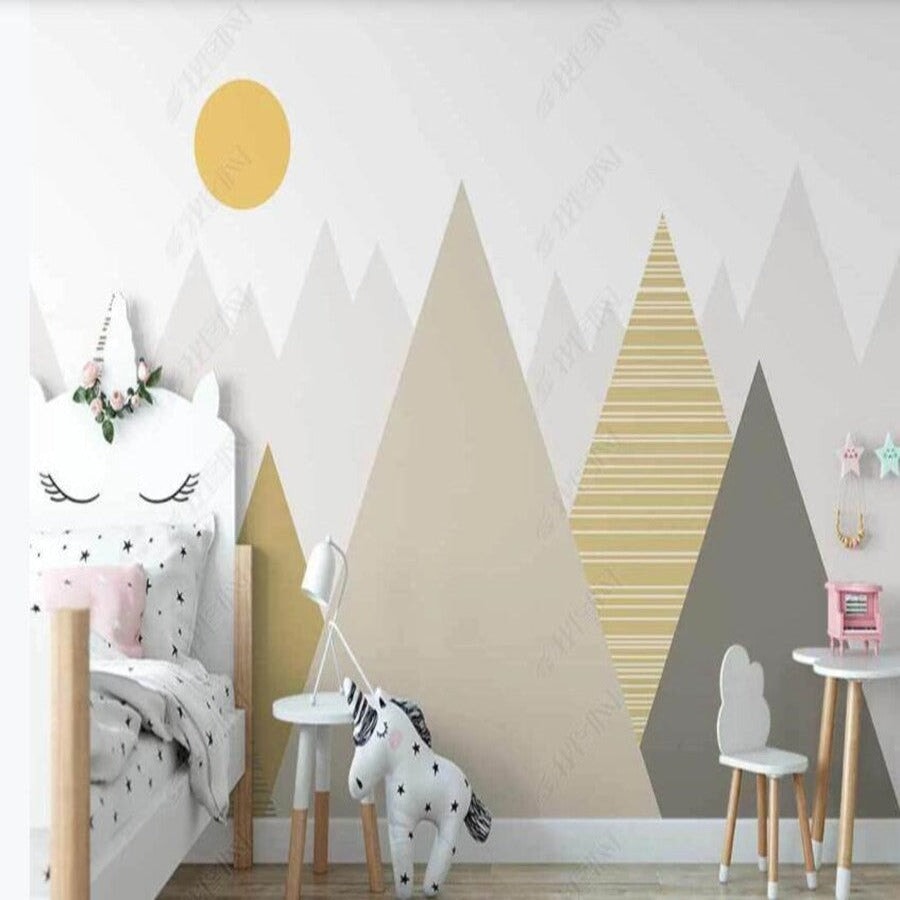 Papier Peint Montagne Abstrait | Le Petit Intissé