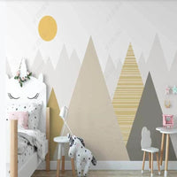 Thumbnail for Papier Peint Montagne Abstrait | Le Petit Intissé