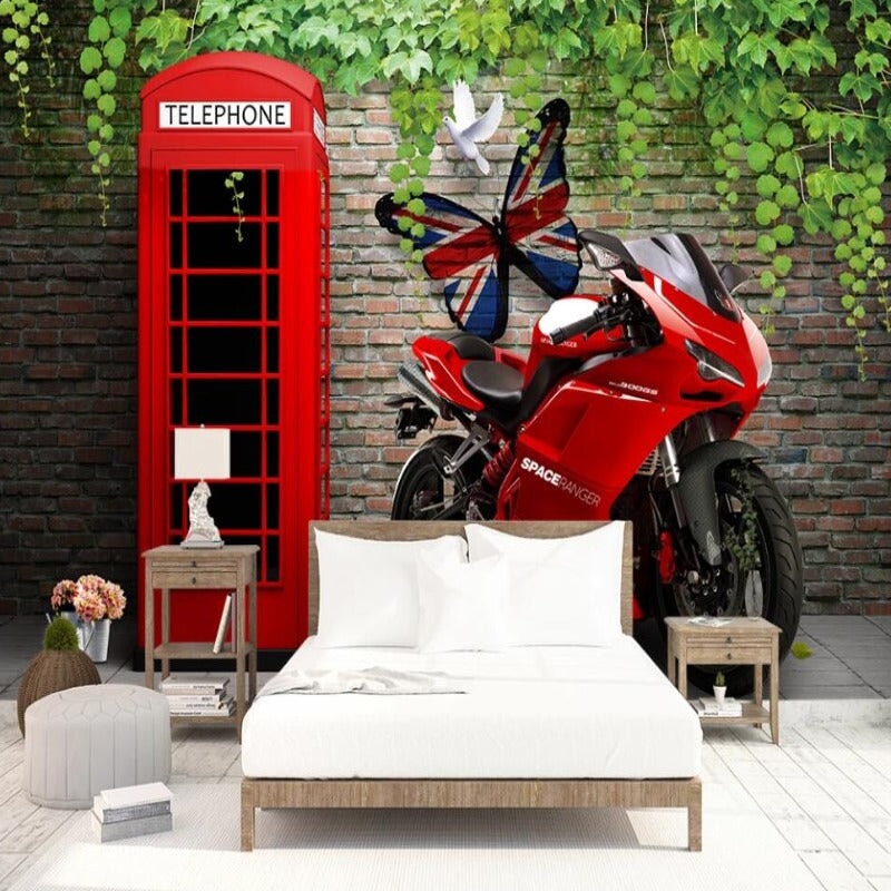 Papier Peint Déco Chambre Moto | Le Petit Intissé