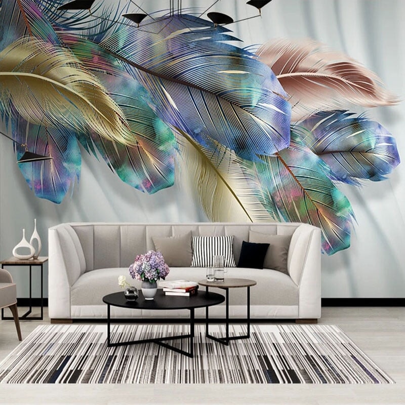 Papier Peint Panoramique Plume | Le Petit Intissé