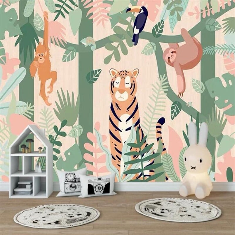 Papier Peint Arbres Animaux | Le Petit Intissé