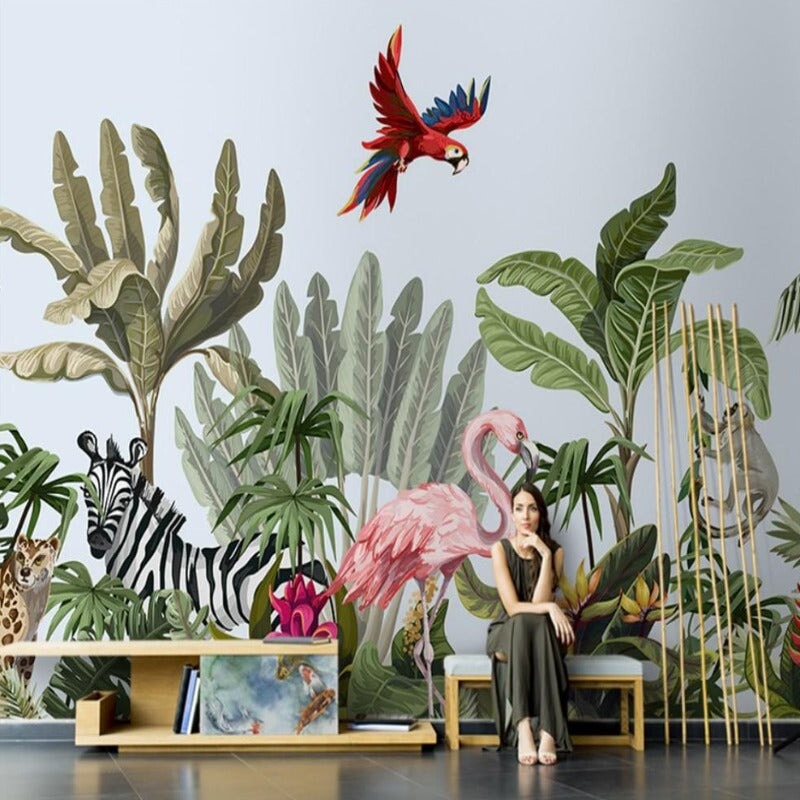 Papier Peint Jungle et Perroquet | Le Petit Intissé