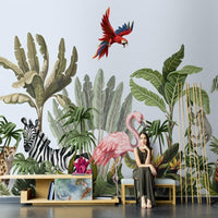 Thumbnail for Papier Peint Jungle et Perroquet | Le Petit Intissé