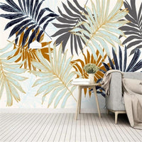 Thumbnail for Papier Peint Feuille de Palmier Doré | Le Petit Intissé