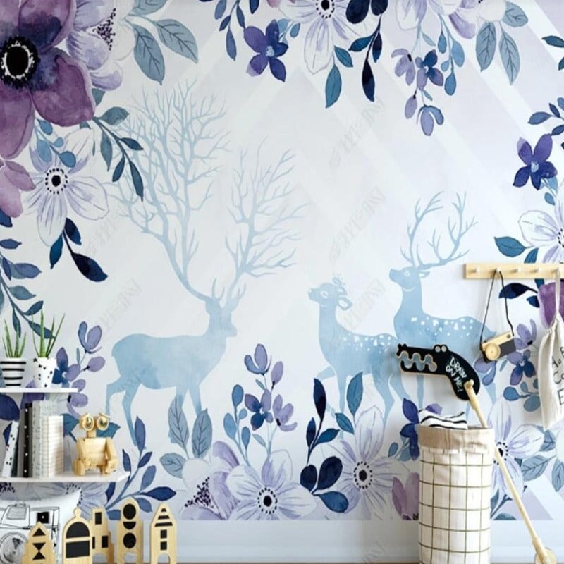 Papier Peint Fleur Violet | Le Petit Intissé