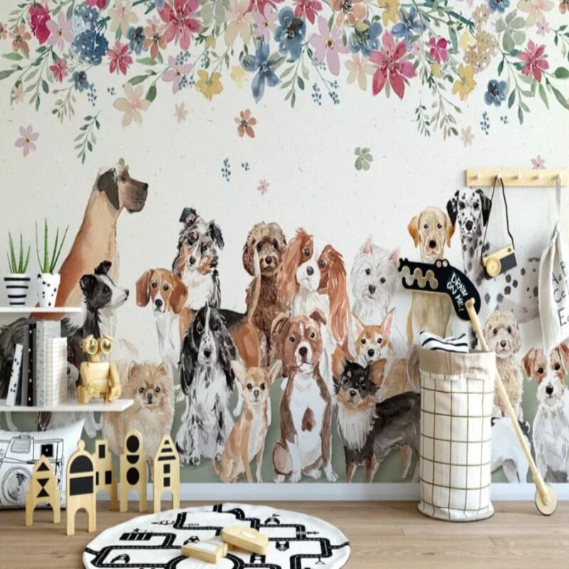 Papier Peint avec Chien | Le Petit Intissé