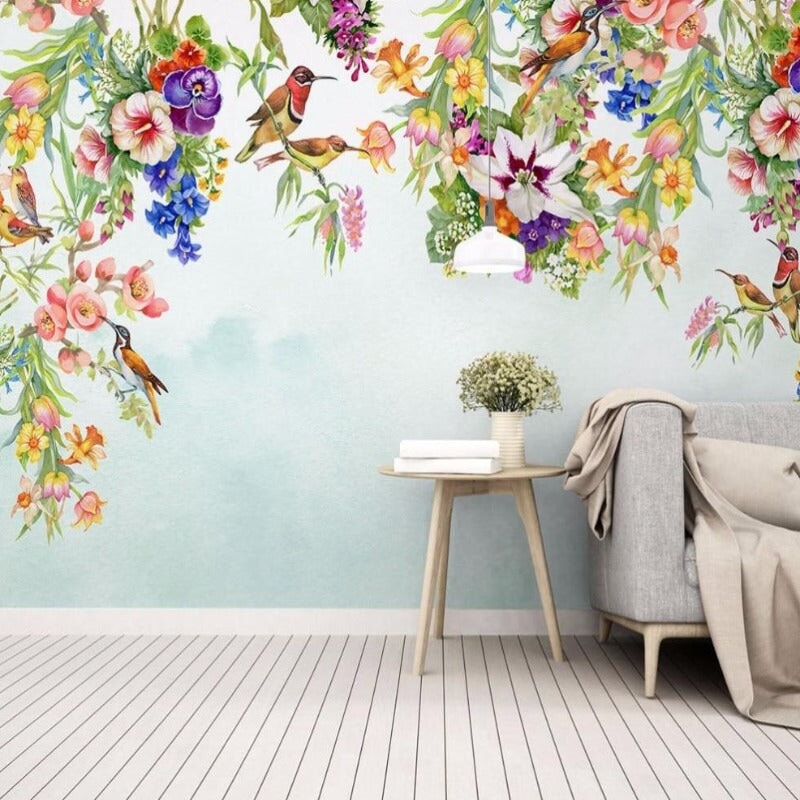 Papier Peint Motif Oiseaux Pas Cher | Le Petit Intissé