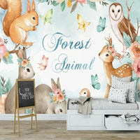 Thumbnail for Papier Peint Animaux de la Forêt | Le Petit Intissé
