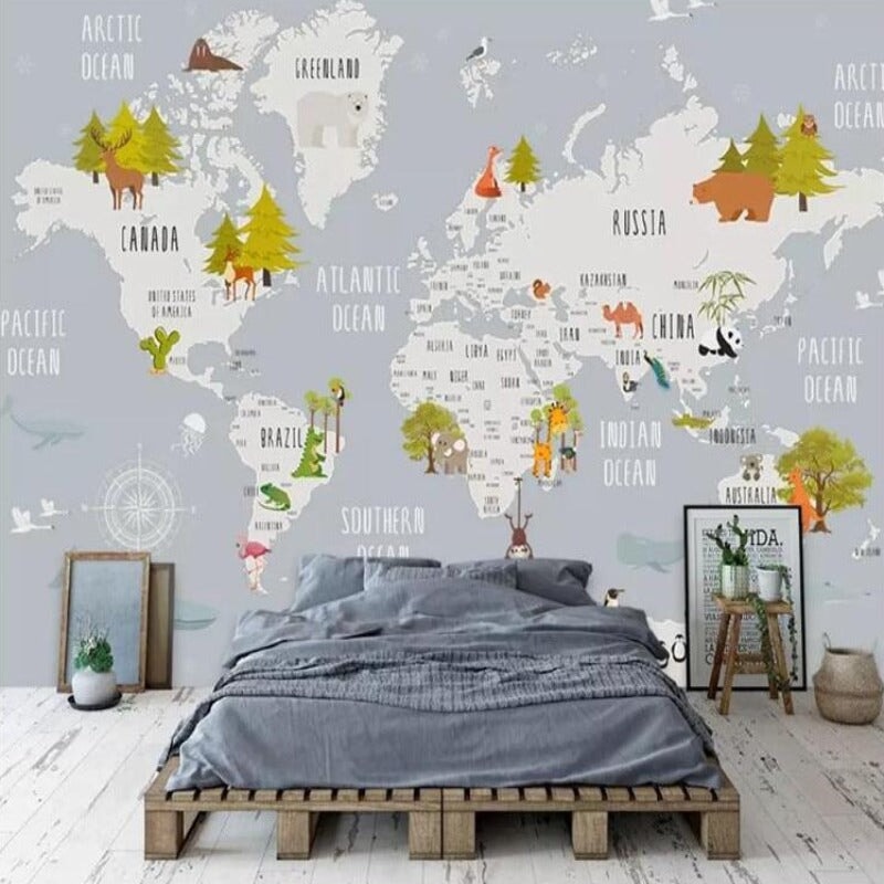 Carte du Monde Papier Peint | Le Petit Intissé