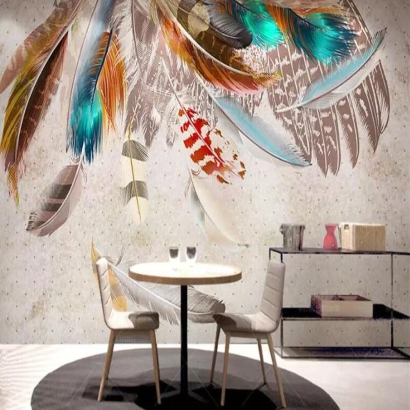 Papier Peint Shaman Plumes | Le Petit Intissé