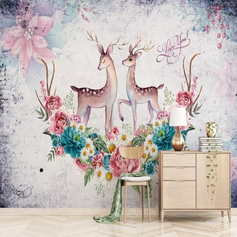 Papier Peint Fleur Animaux | Le Petit Intissé