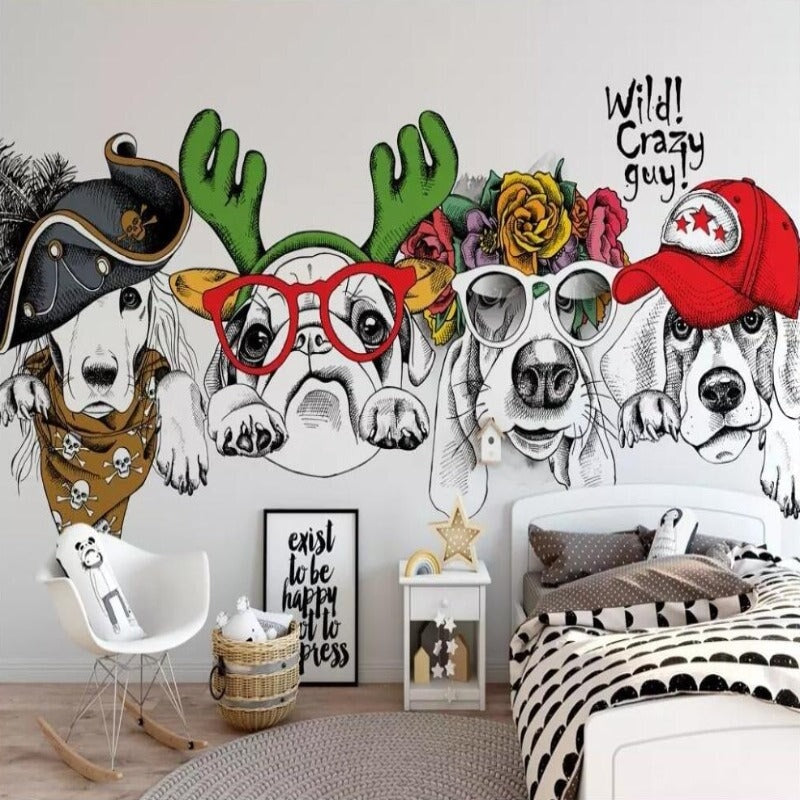 Papier Peint Tête de Chien | Le Petit Intissé