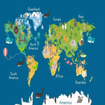 Papier Peint Carte du Monde <br/> Mappemonde Colorée