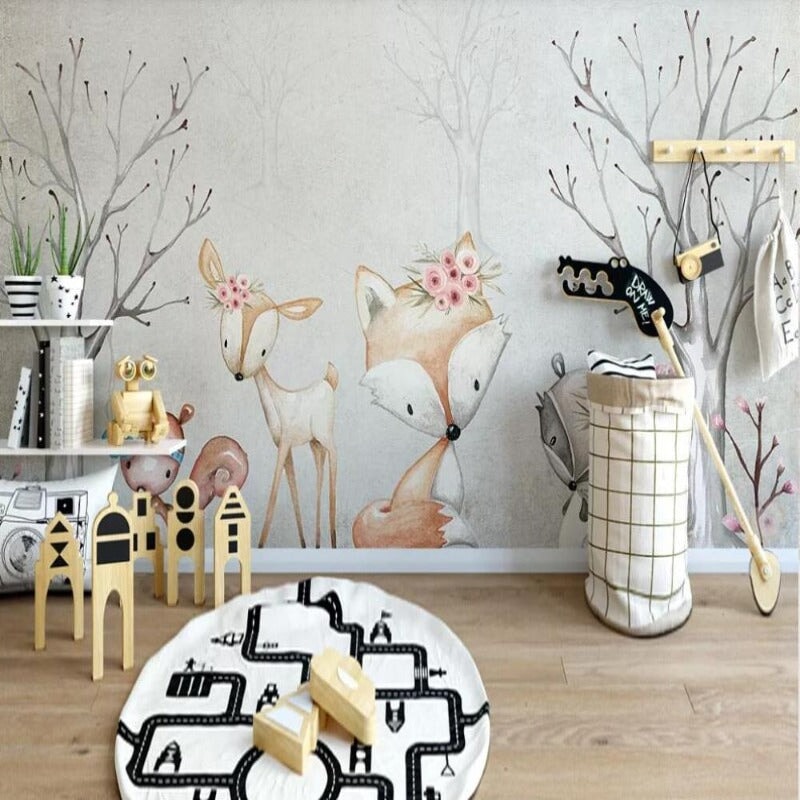 Papier Peint Panoramique Renard | Le Petit Intissé