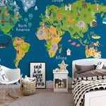 Papier Peint Carte du Monde <br/> Mappemonde Colorée