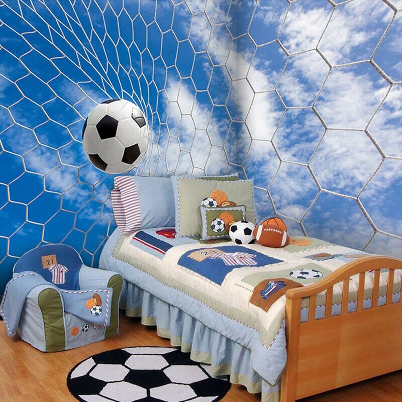 Chambre Papier Peint Foot | Le Petit Intissé