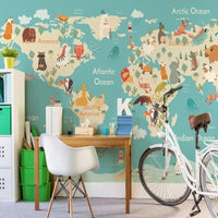 Thumbnail for Tapisserie Papier Peint Mappemonde | Le Petit Intissé