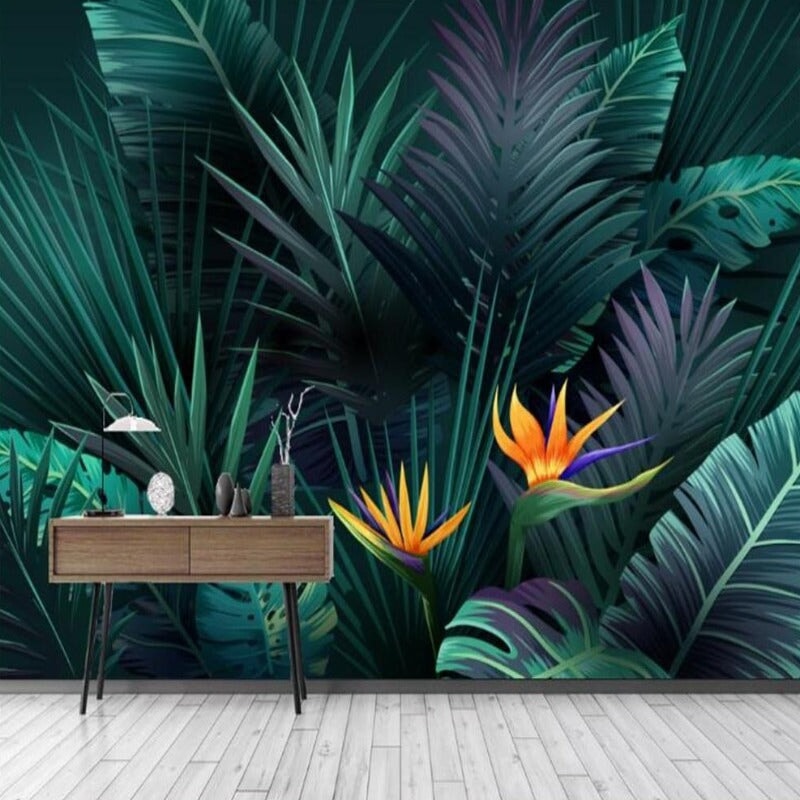 Papier Peint Feuillage Tropical Vert | Le Petit Intissé