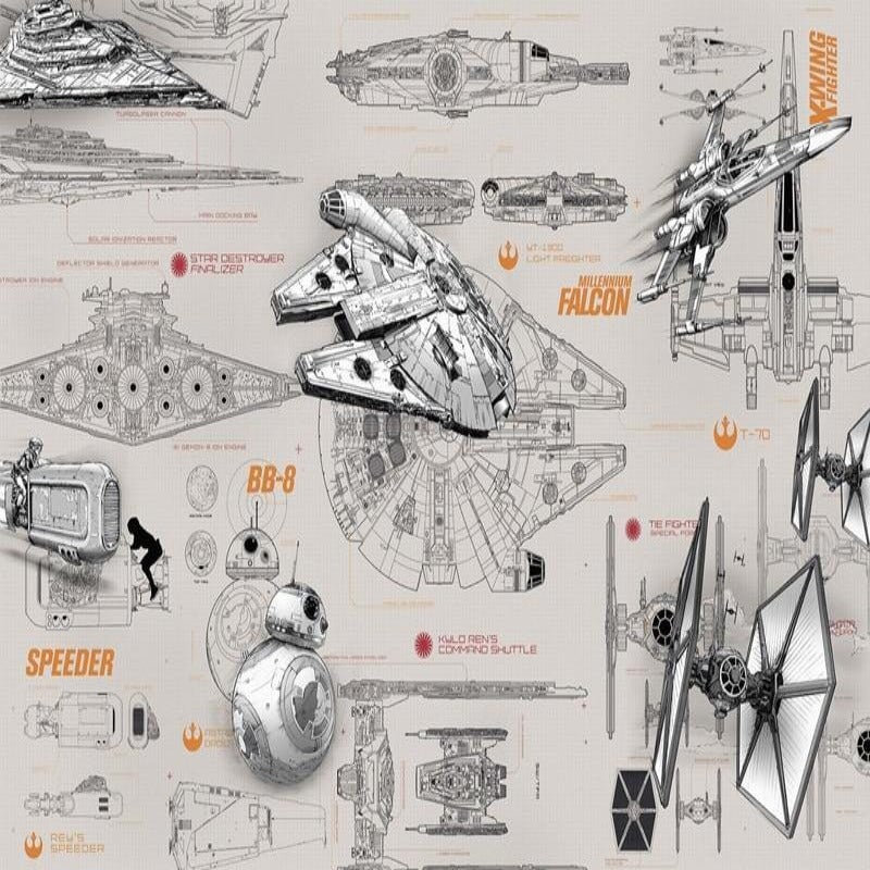 Papier Peint Espace <br/> Faucon Millenium Star Wars