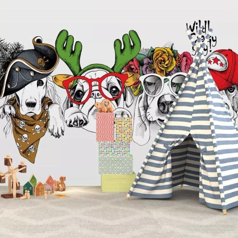 Papier Peint Tête de Chien | Le Petit Intissé