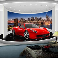 Thumbnail for Papier Peint Garçon Voiture | Le Petit Intissé
