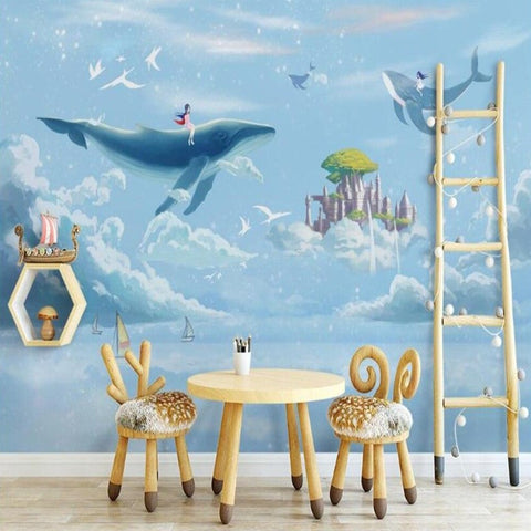 Papier peint panoramique pour enfant(s) - Sous La Mer - 280cm x 340cm (L x  l)