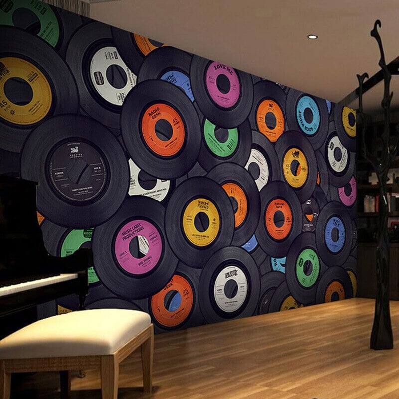 Papier Peint Disque Vinyl  | Le Petit Intissé