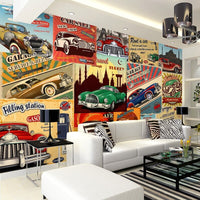 Thumbnail for Papier Peint Affiche Vintage Voiture | Le Petit Intissé