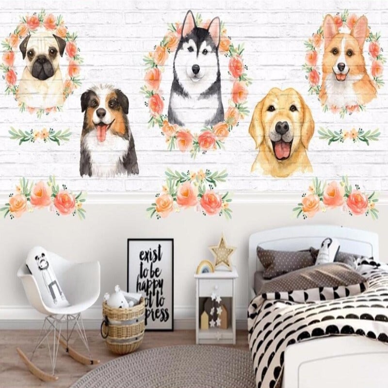 Papier Peint Portrait Chien | Le Petit Intissé