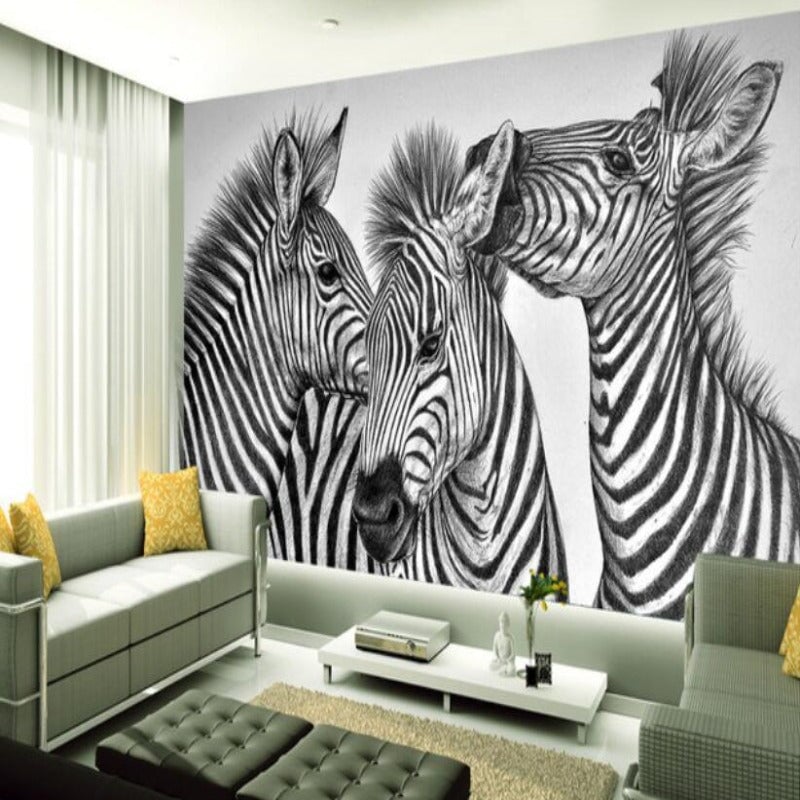 Papier Peint Noir et Blanc Rayures | Le Petit Intissé