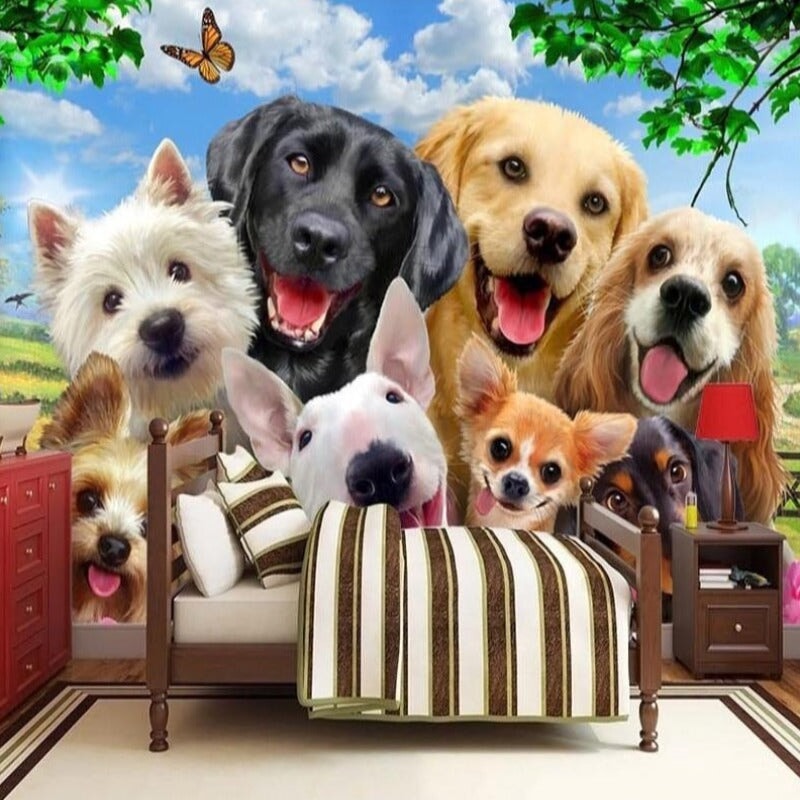 Papier Peint Chien | Le Petit Intissé