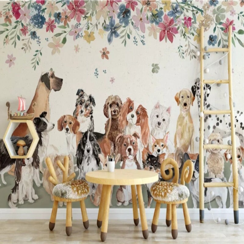 Papier Peint avec Chien | Le Petit Intissé