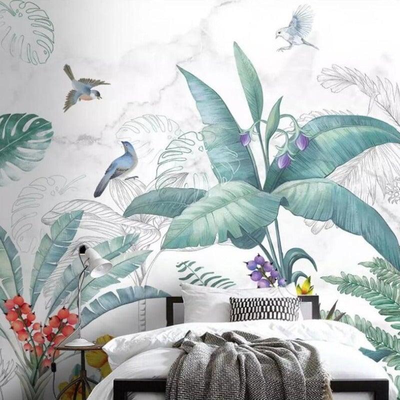 Papier Peint Panoramique Oiseaux | Le Petit Intissé