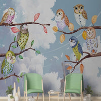 Thumbnail for Papier Peint Hiboux | Le Petit Intissé