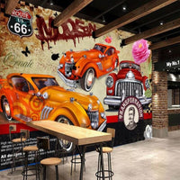 Thumbnail for Papier Peint Déco Murale Voiture Vintage | Le Petit Intissé