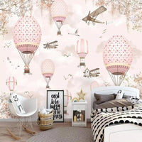 Thumbnail for Papier Peint Montgolfière Rose | Le Petit Intissé
