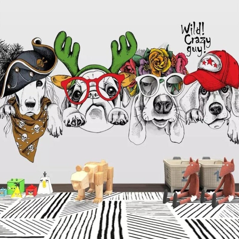 Papier Peint Tête de Chien | Le Petit Intissé