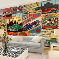 Thumbnail for Papier Peint Affiche Vintage Voiture | Le Petit Intissé