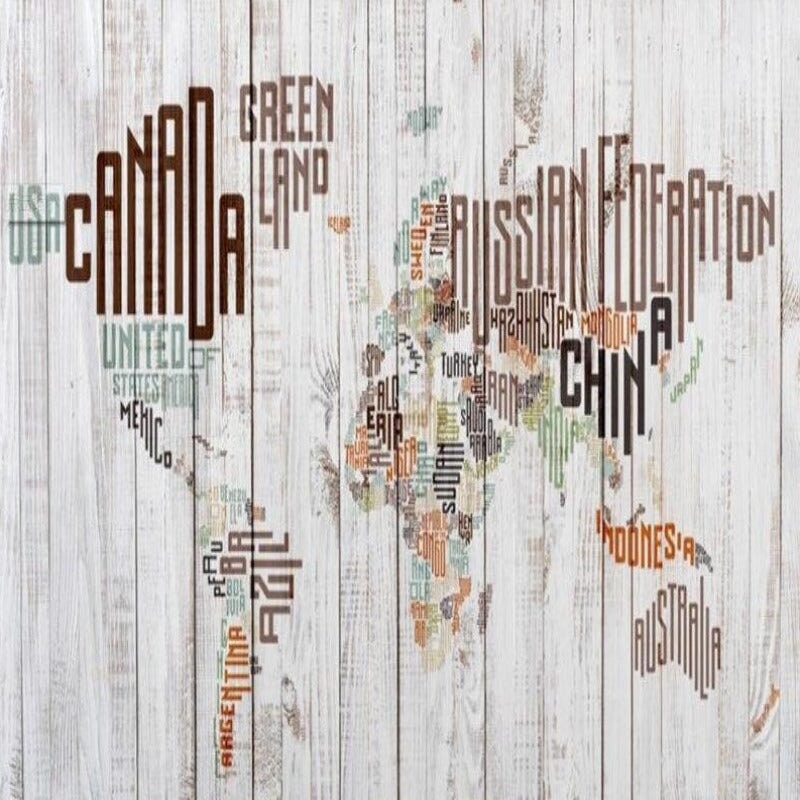 Papier Peint Géant Carte du Monde | Le Petit Intissé