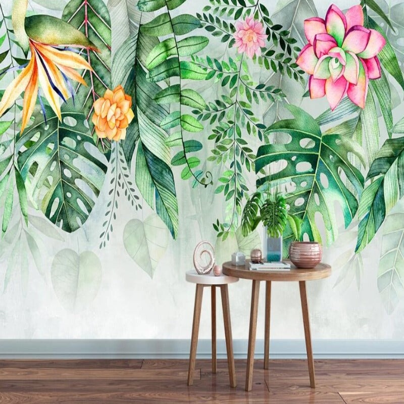 Papier Peint Tropical Couleur | Le Petit Intissé