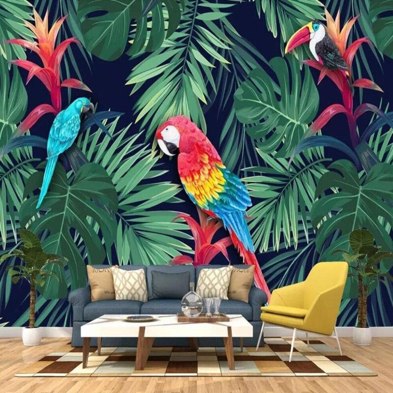 Papier Peint Perroquet Jungle | Le Petit Intissé