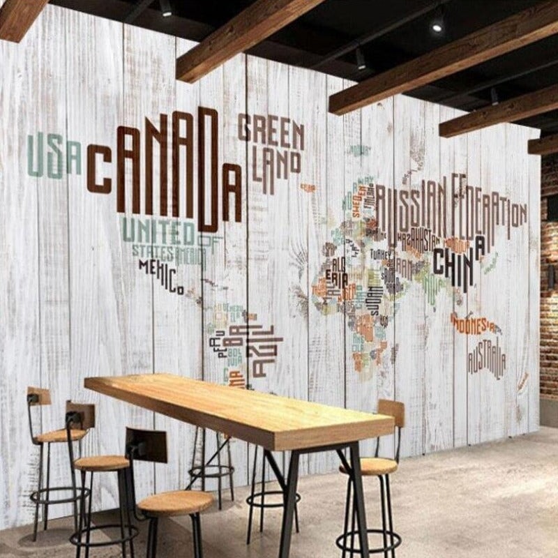 Papier Peint Géant Carte du Monde | Le Petit Intissé