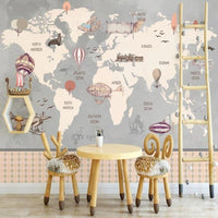 Thumbnail for Papier Peint Carte du Monde Enfant | Le Petit Intissé