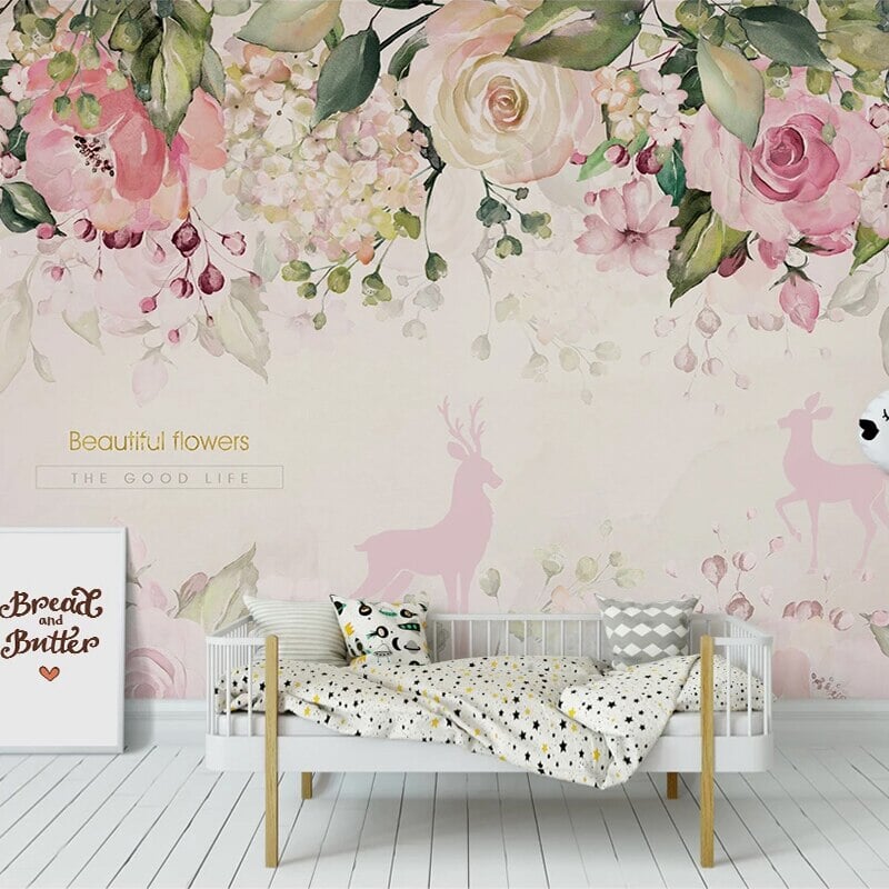 Papier Peint Fleur Scandinave | Le Petit Intissé