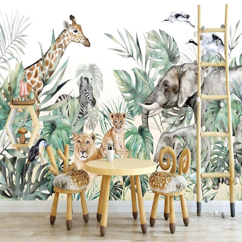Papier Peint Safari Animaux | Le Petit Intissé