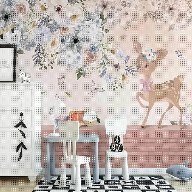 Papier Peint Fleur Petite Fille | Le Petit Intissé